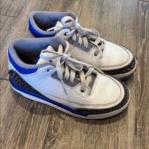 Nike Air Jordan 3 Retro Racer Blue Preschool Size 2Y Sneakers